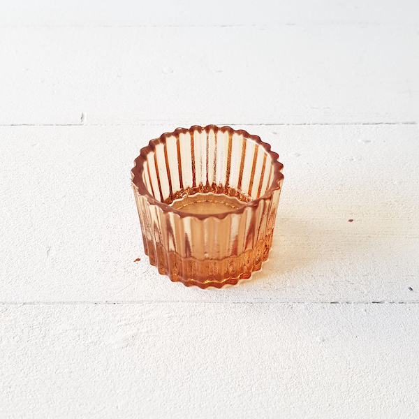 Cut Tea-light Votive - Amber 